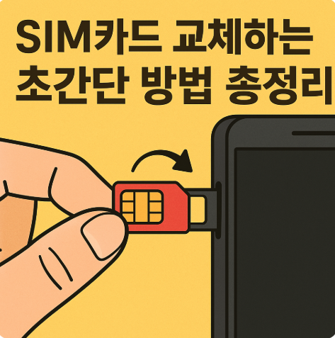 SIM카드 교체하는 방법