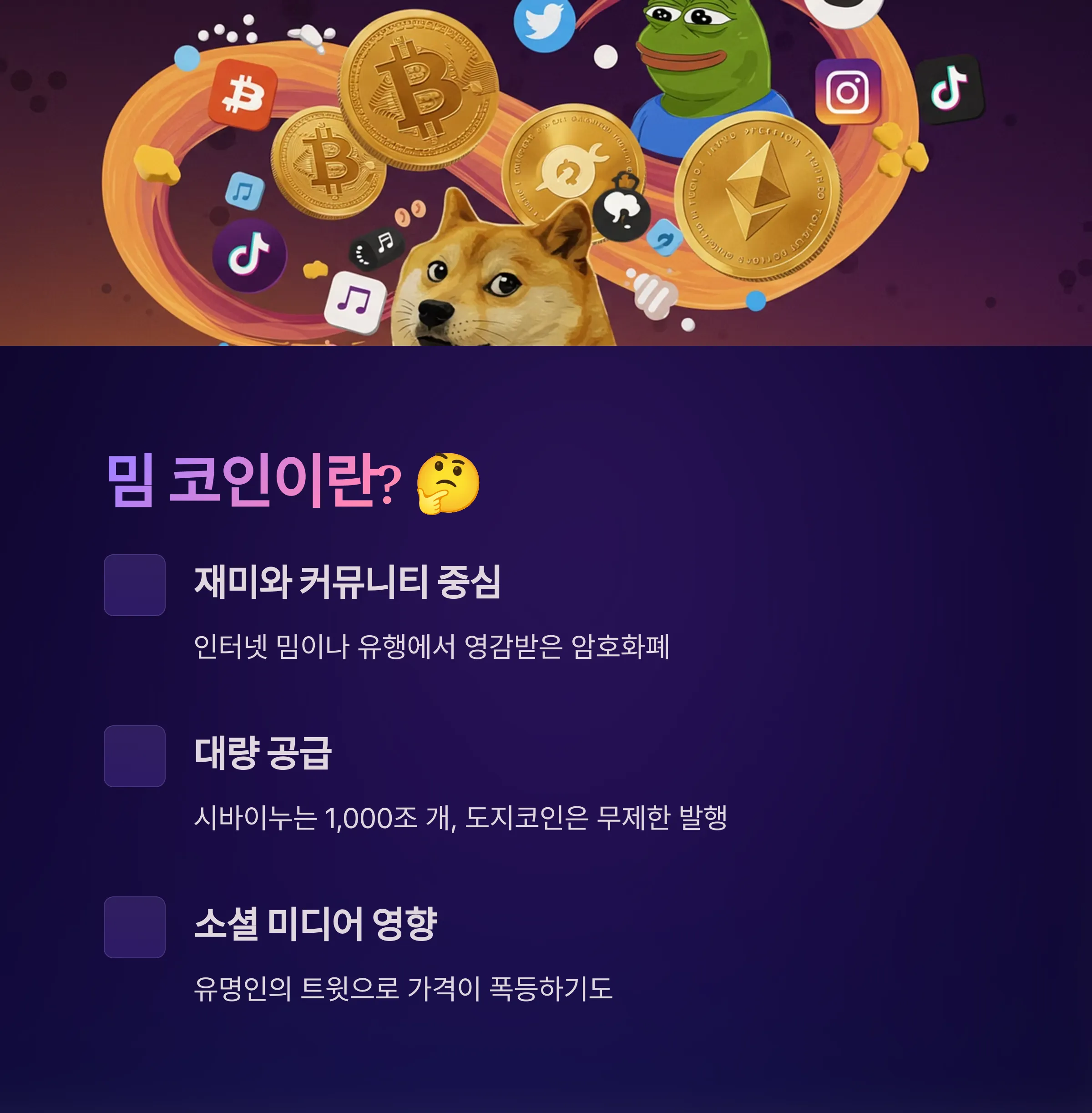 밈 코인의 세계