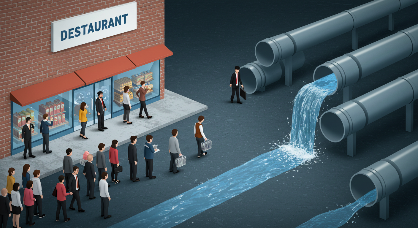 "수요 집중과 공급 병목 현상 (수요공급)"에 대한 이미지입니다.