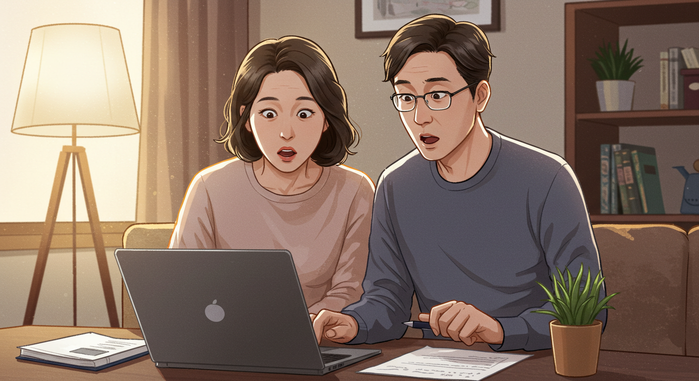 공무원연금 계산하고 놀라는 부부