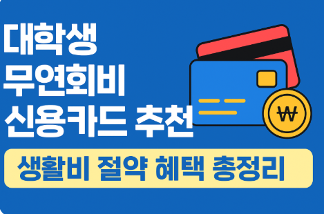 대학생 무연회비 신용카드 추천 BEST 5 썸네일