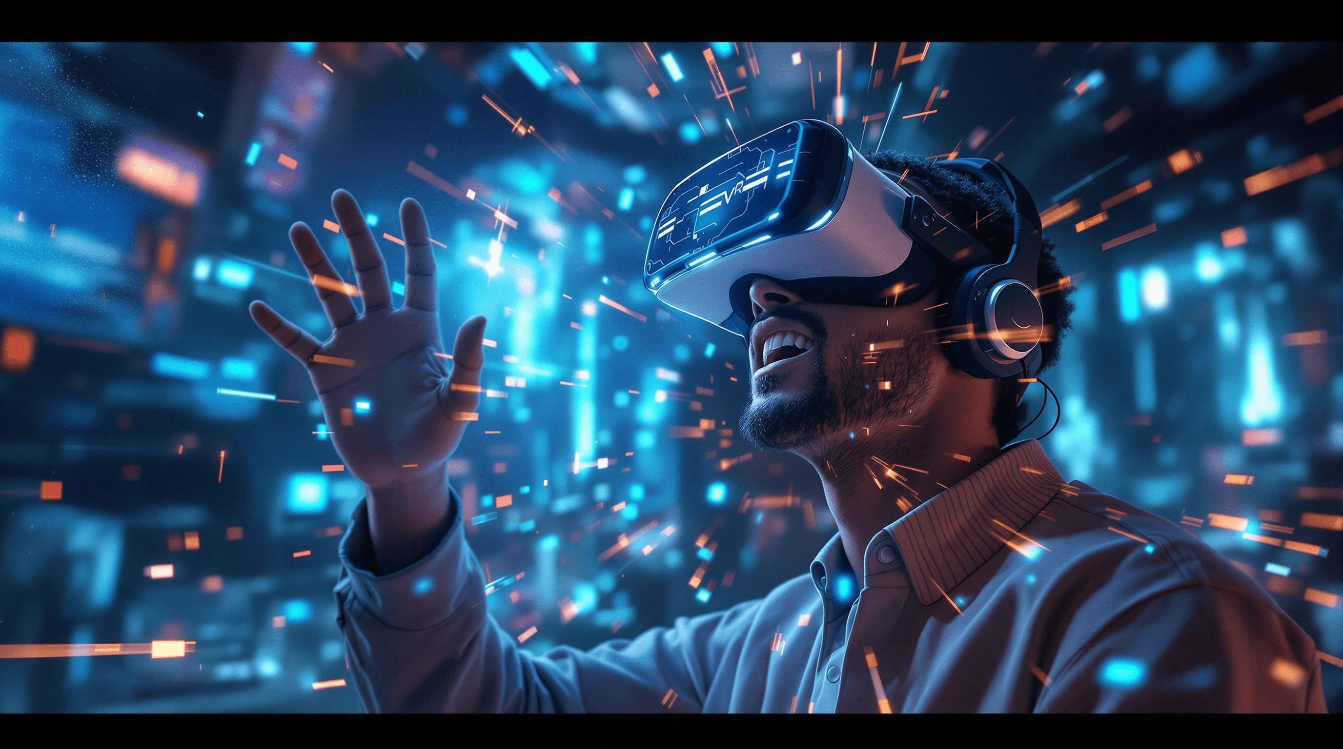 가상현실로 들어가는 장면