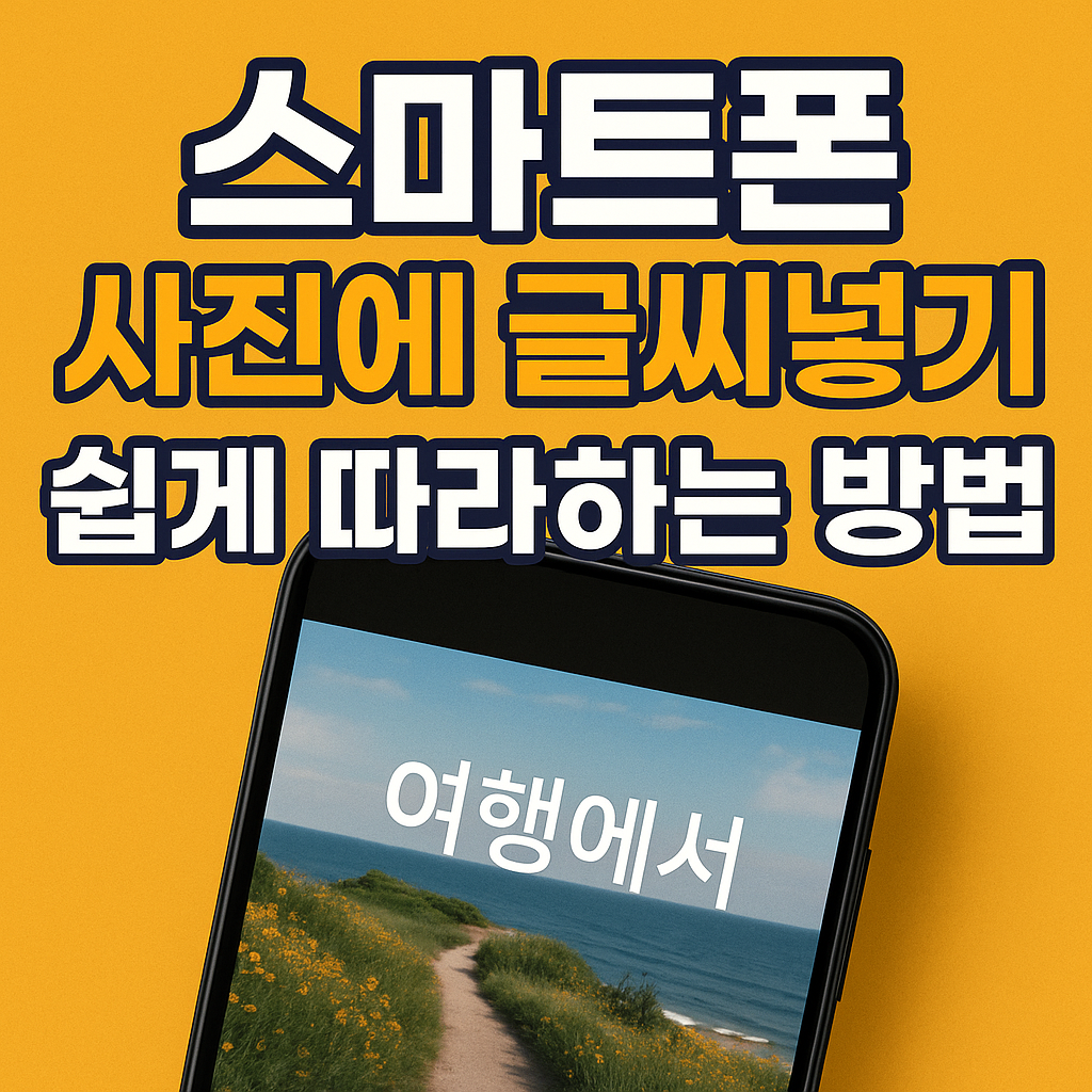 스마트폰 사진에 글씨넣기