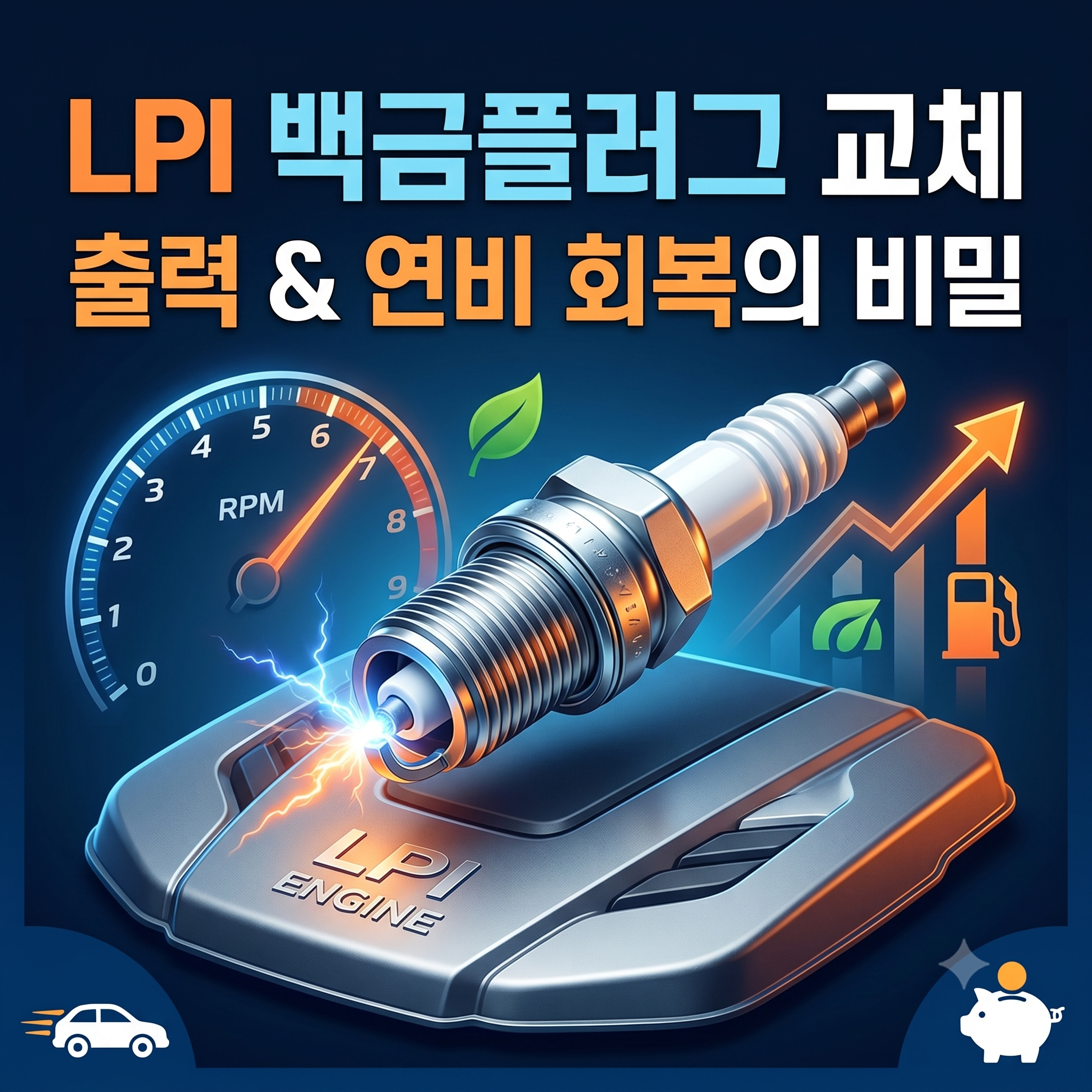LPI 엔진 출력과 연비 회복의 핵심, 백금 점화플러그 교체 주기와 효과 총정리