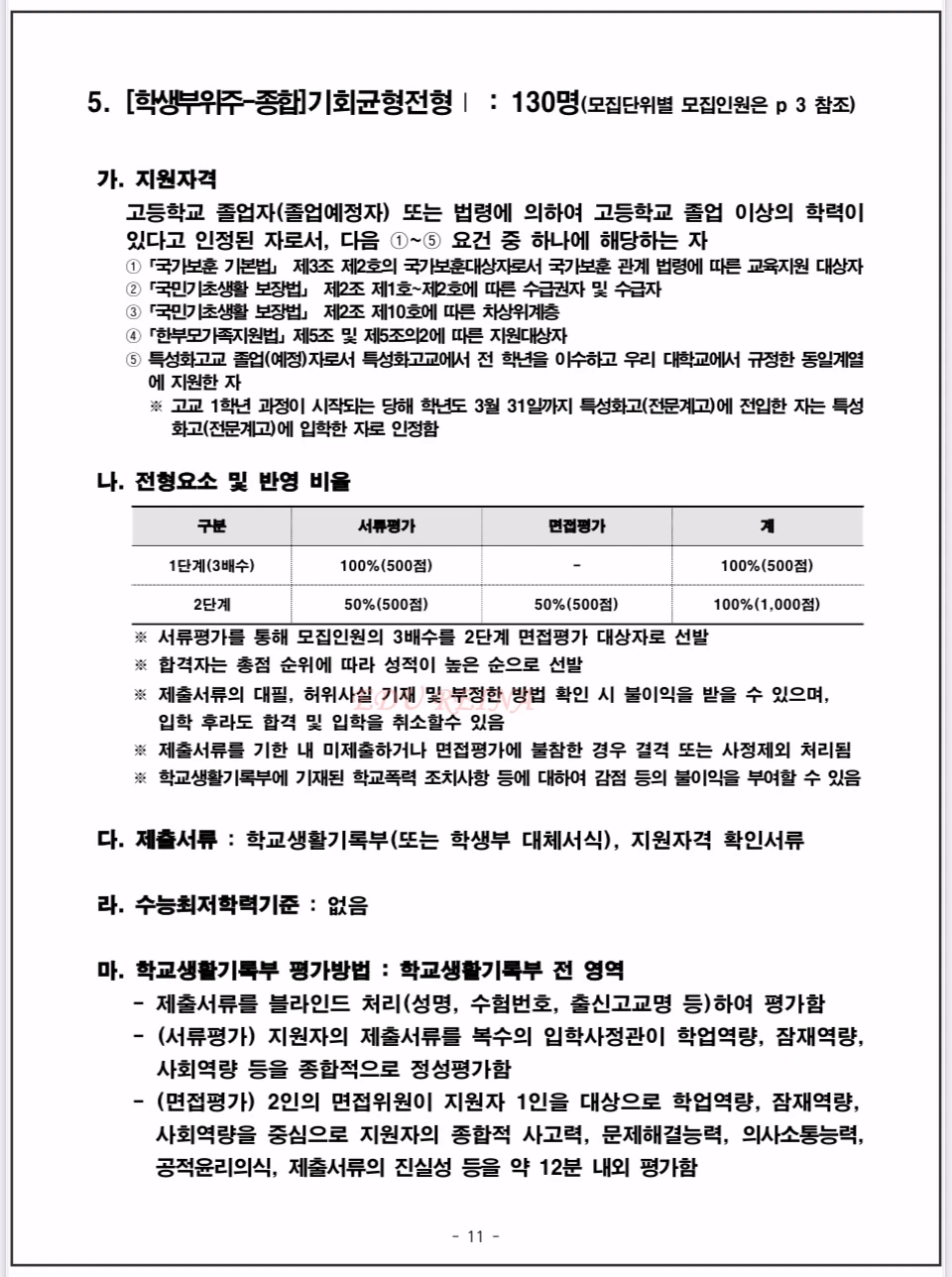 2026서울시립대수시-기회균형전형