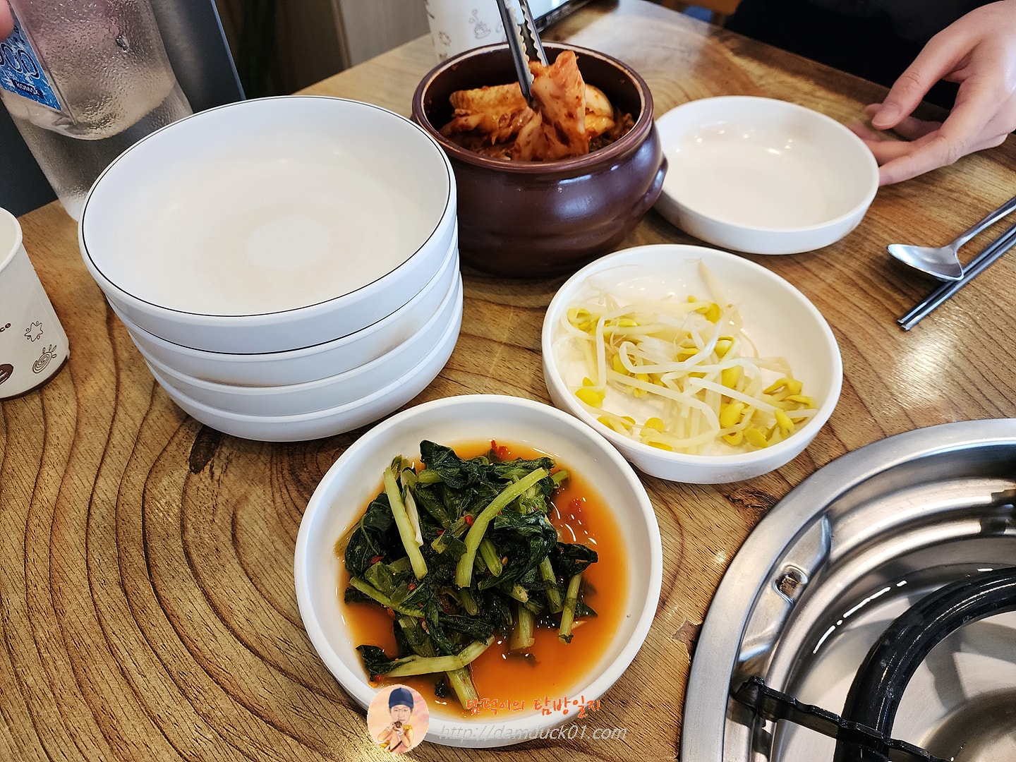 백청우칼국수 반찬