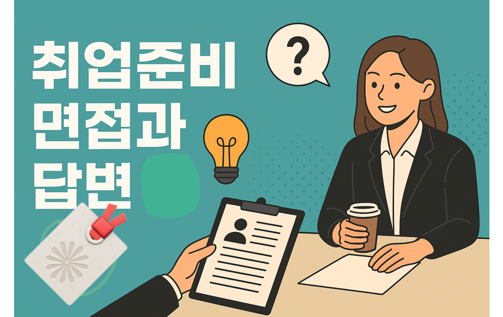 취업면접 준비와 답변 전략을 설명하는 썸네일 이미지