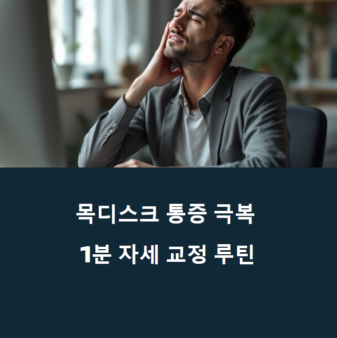하루 1분 투자로 '목디스크 위기' 탈출한 직장인의 충격적 자세 교정 비법에 대한 이미지
