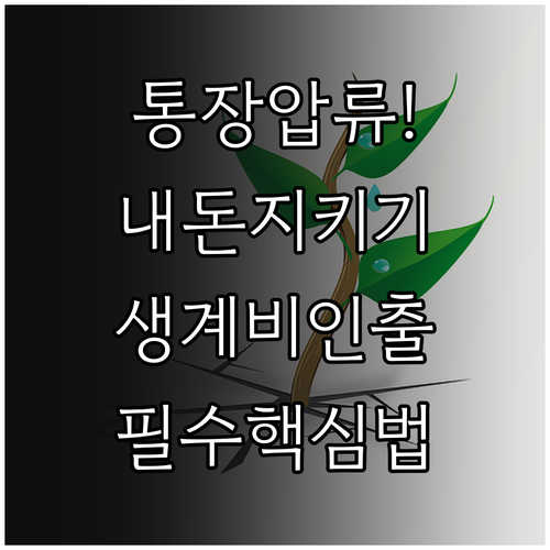 통장 압류 시 최저생계비 인출을 위한..