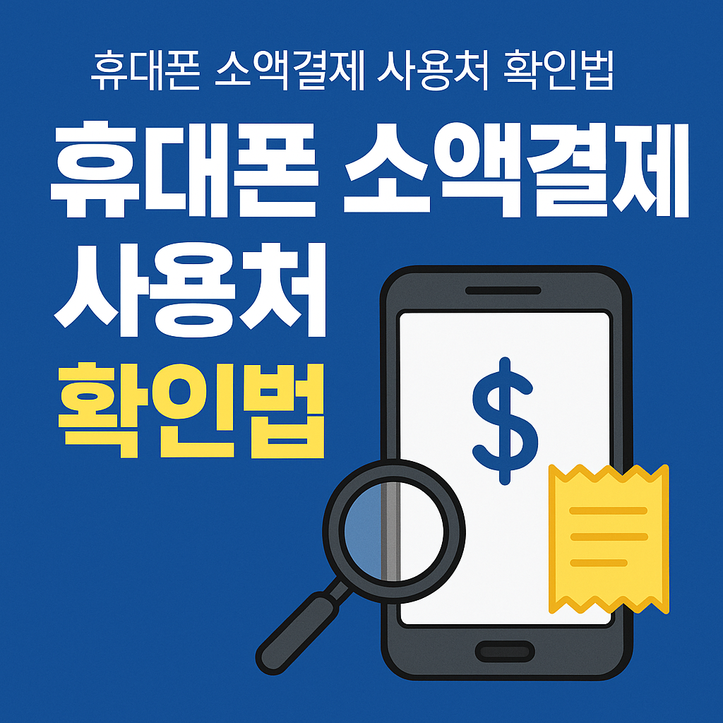 휴대폰 소액결제 사용처 총정리