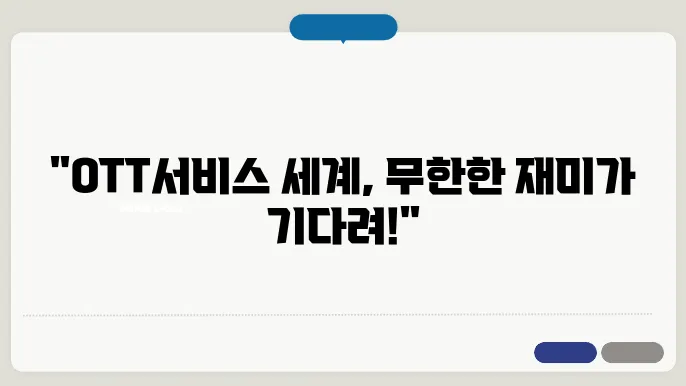 OTT 서비스 종류