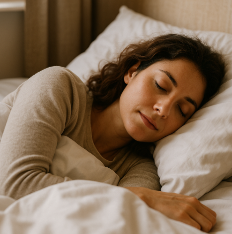 수면영양소가 잘 채워져 숙면을 취하는 모습