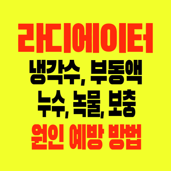 썸네일-라디에이터-냉각수-부동액-누수-녹물-보충-점검-예방-방법