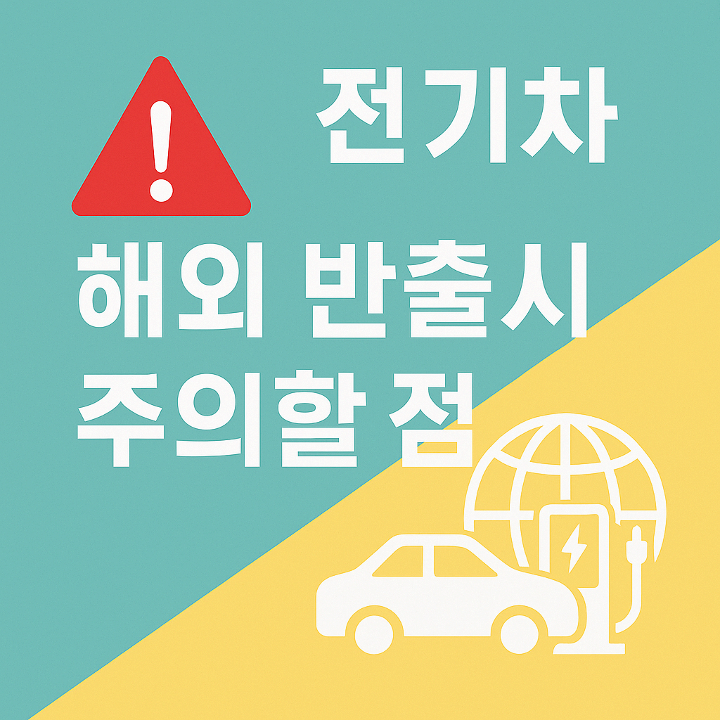 전기차 해외 반출 가능할까? (해외반출 시 주의할 점)