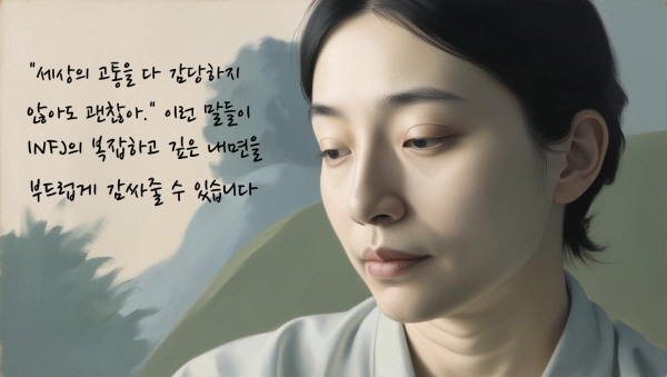 “세상의 고통을 다 감당하지 않아도 괜찮아.”
“지금 내가 할 수 있는 작은 실천도 충분히 의미 있어.”에 관한 사진
