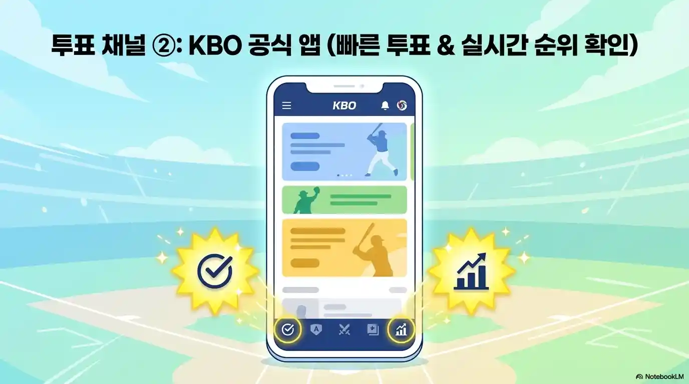 2026 KBO 올스타전 투표 방법 채널 2 KBO 공식 앱 빠른 투표 및 실시간 순위 확인
