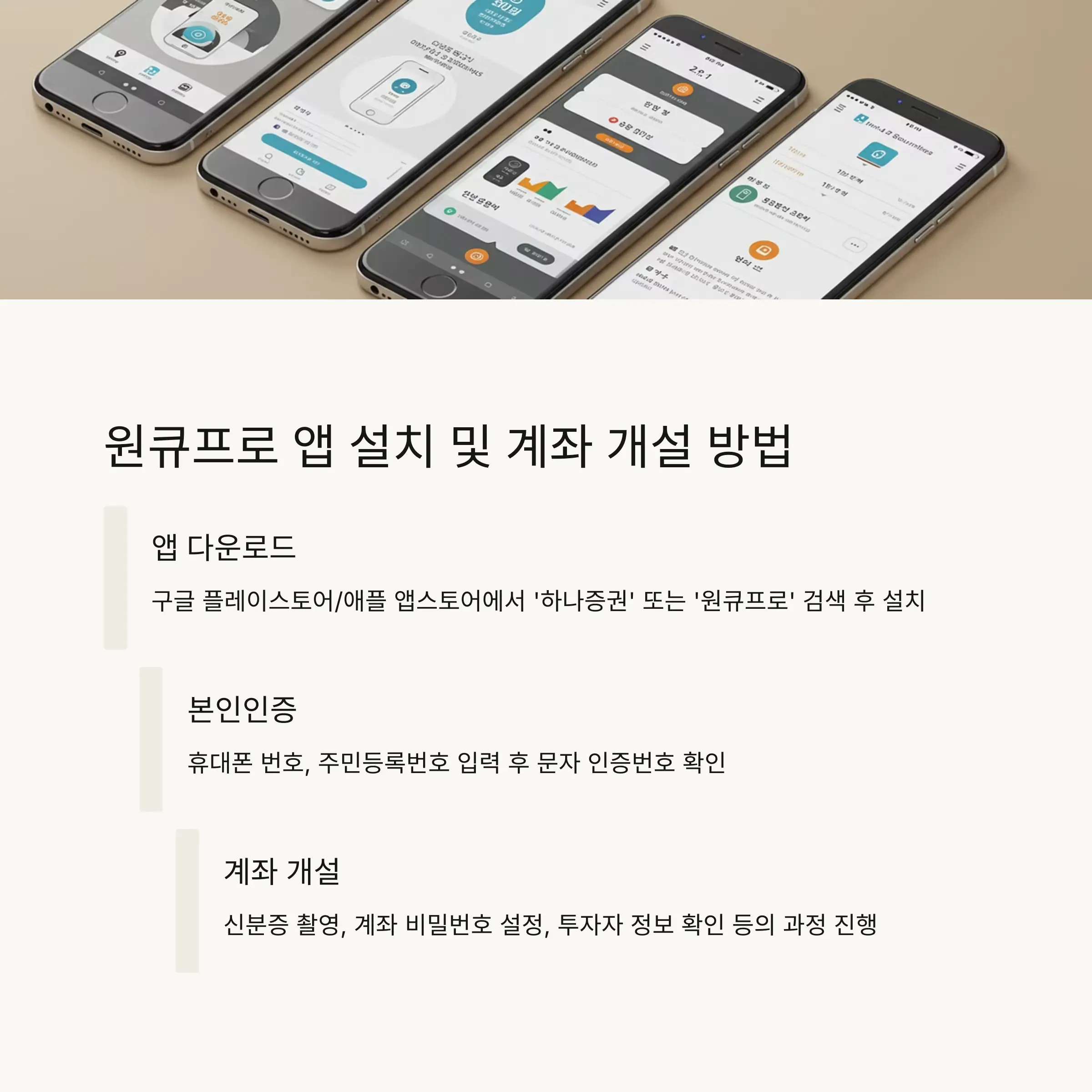 📱 원큐프로 앱 설치 및 계좌개설