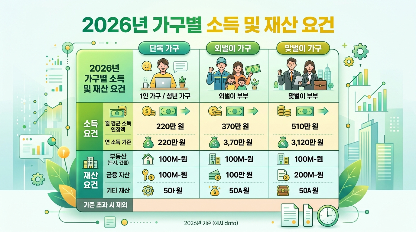 가구별 필수 자격 요견