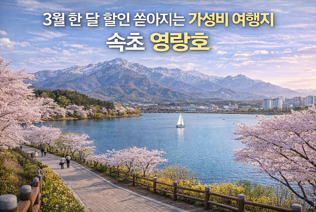 3월 속초 영량호 할인 폭탄, 가성비 여행 지금 가야 하는 이유