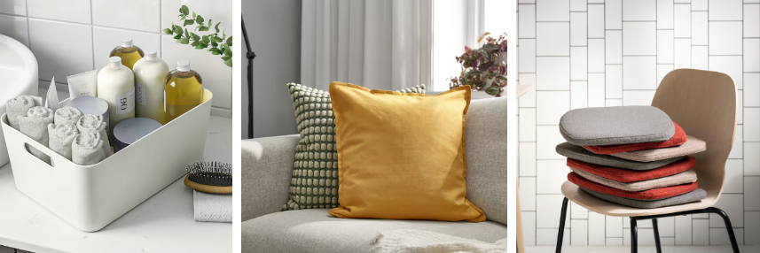 이케아 추천템 이케아꿀템 사각정리함 쿠션커버 의자패드