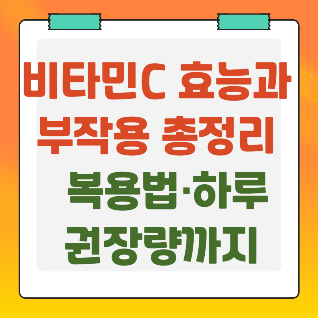 비타민c-효능과-부작용-총정리-복용법-하루권장량까지