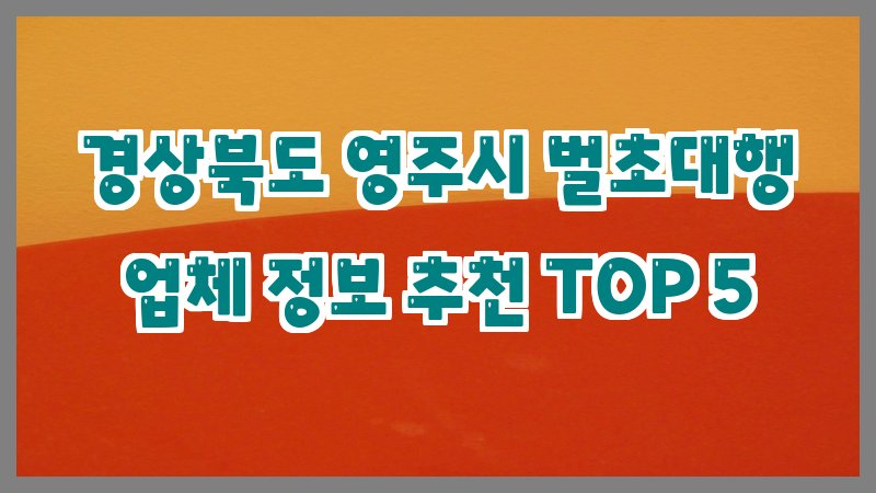 경상북도 영주시 벌초대행