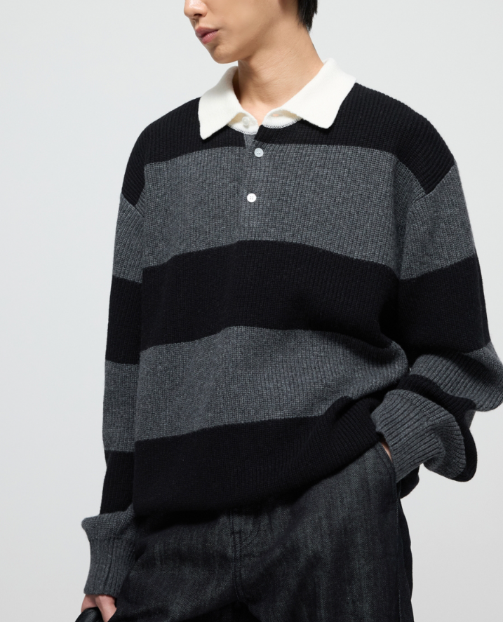 라디오스타 라스 952회 이동진 니트|티엔지티 TNGT 스트라이프 니트 카라티셔츠