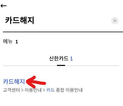 신한카드 해지