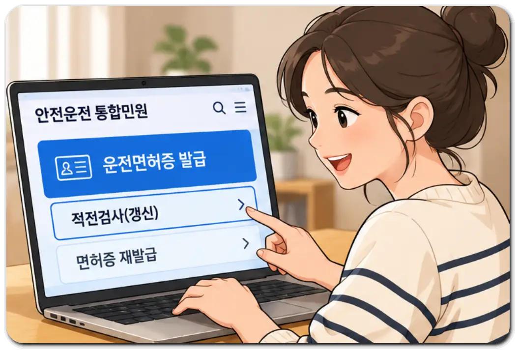 운전면허증 온라인 갱신 신청 방법