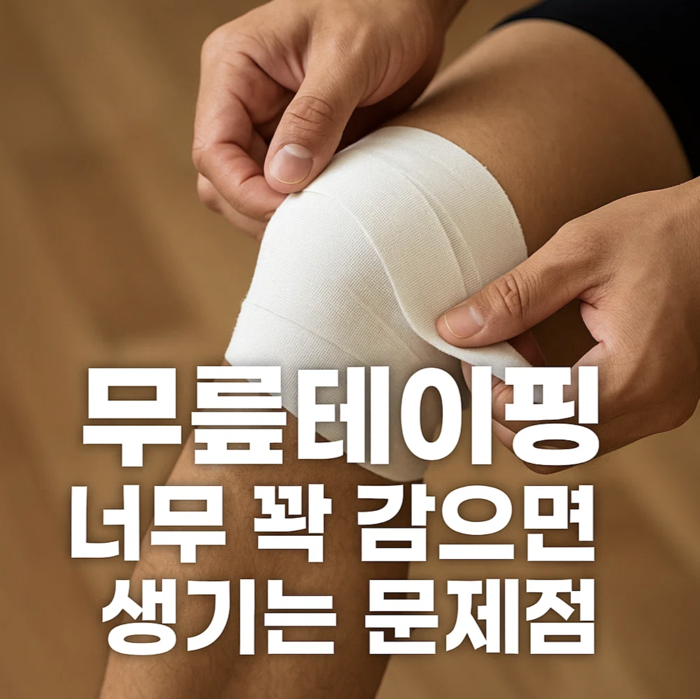 무릎테이핑, 너무 꽉 감으면 생기는 문제점