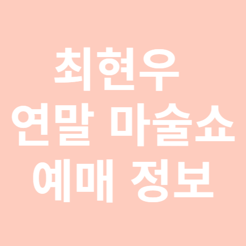 최현우 마술쇼