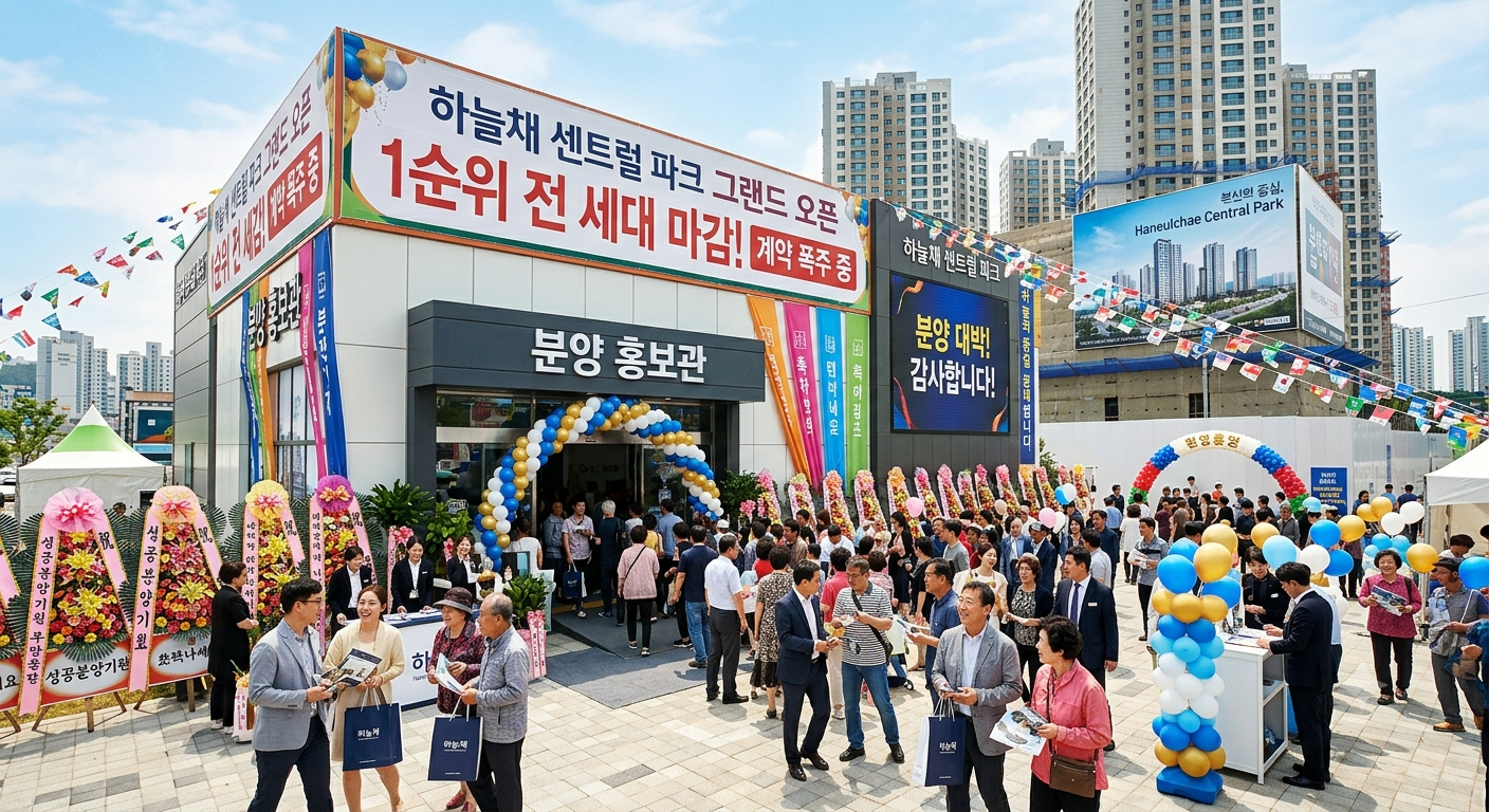 성공적인 분양현장 전경