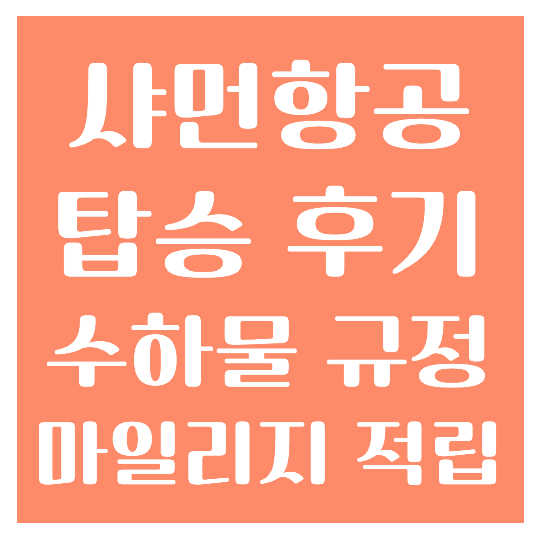 샤먼항공 탑승후기