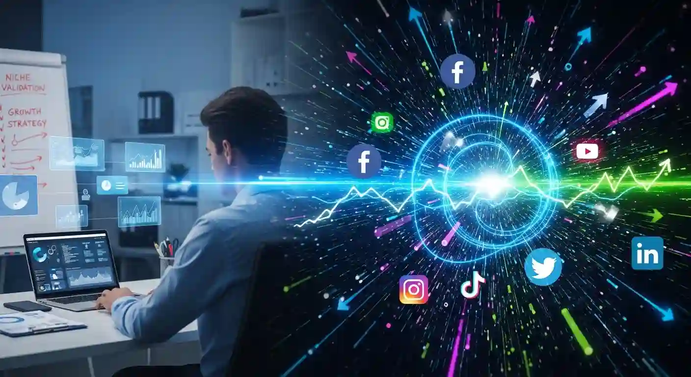 <img src="sns_marketing_niche_validation_growth_strategy.webp" alt="SNS 마케팅의 니치 검증과 성장 전략을 표현한 이미지 입니다">