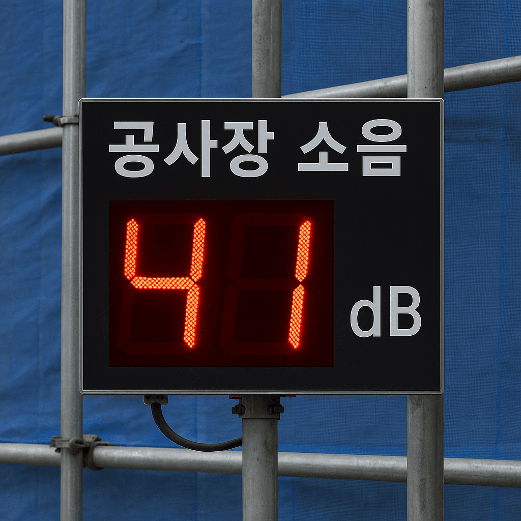 공사장 소음 표시기 사진