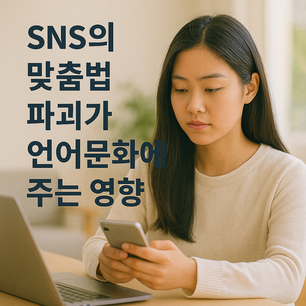 SNS맞춤법 파괴가 언어문화에 주는 영향