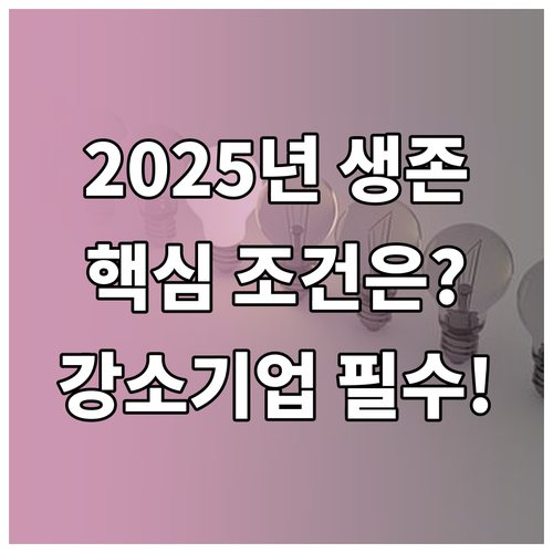강소 기업이 갖춰야 할 2025년 생..