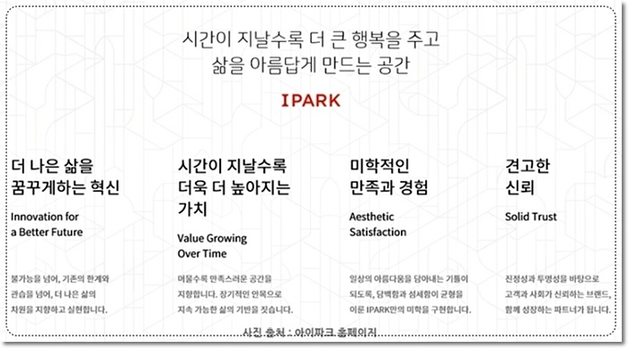 IPARK, e 편한세상 브랜드