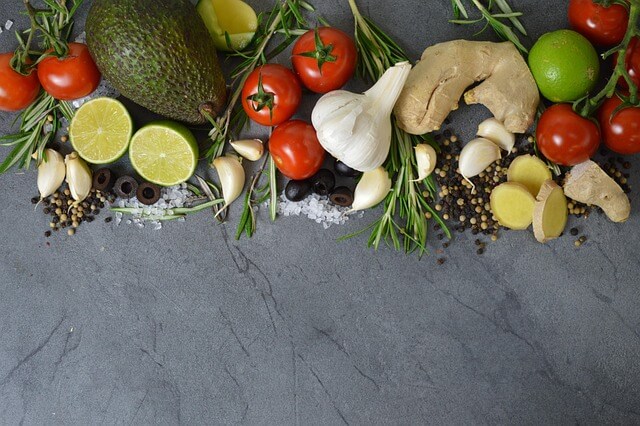 빨강, 노랑, 초록 음식의 컬러