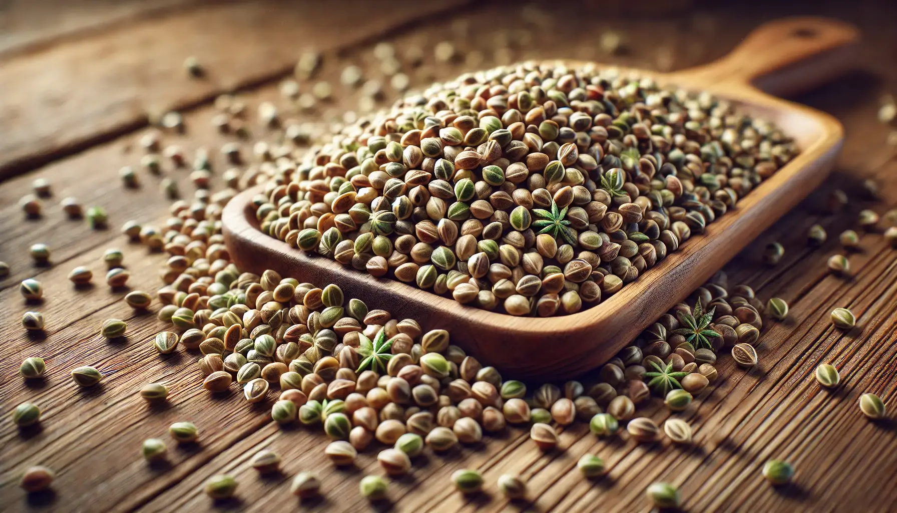 헴프 씨앗들이 자연스럽고 신선하게 표현되었습니다.