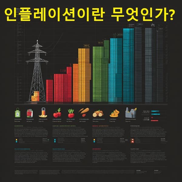 인플레이션의 종류와 원인을 설명하는 인포그래픽 이미지