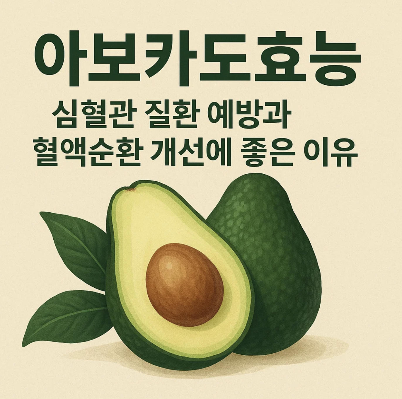 아보카도효능 심혈관 질환 예방과 혈액순환 개선에 좋은 이유