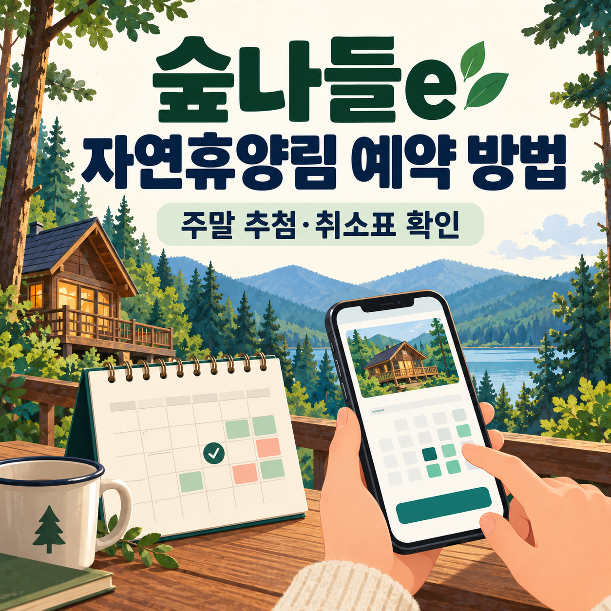 숲나들e 자연휴양림 예약 방법 - 주말 추첨 일정과 취소표 확인