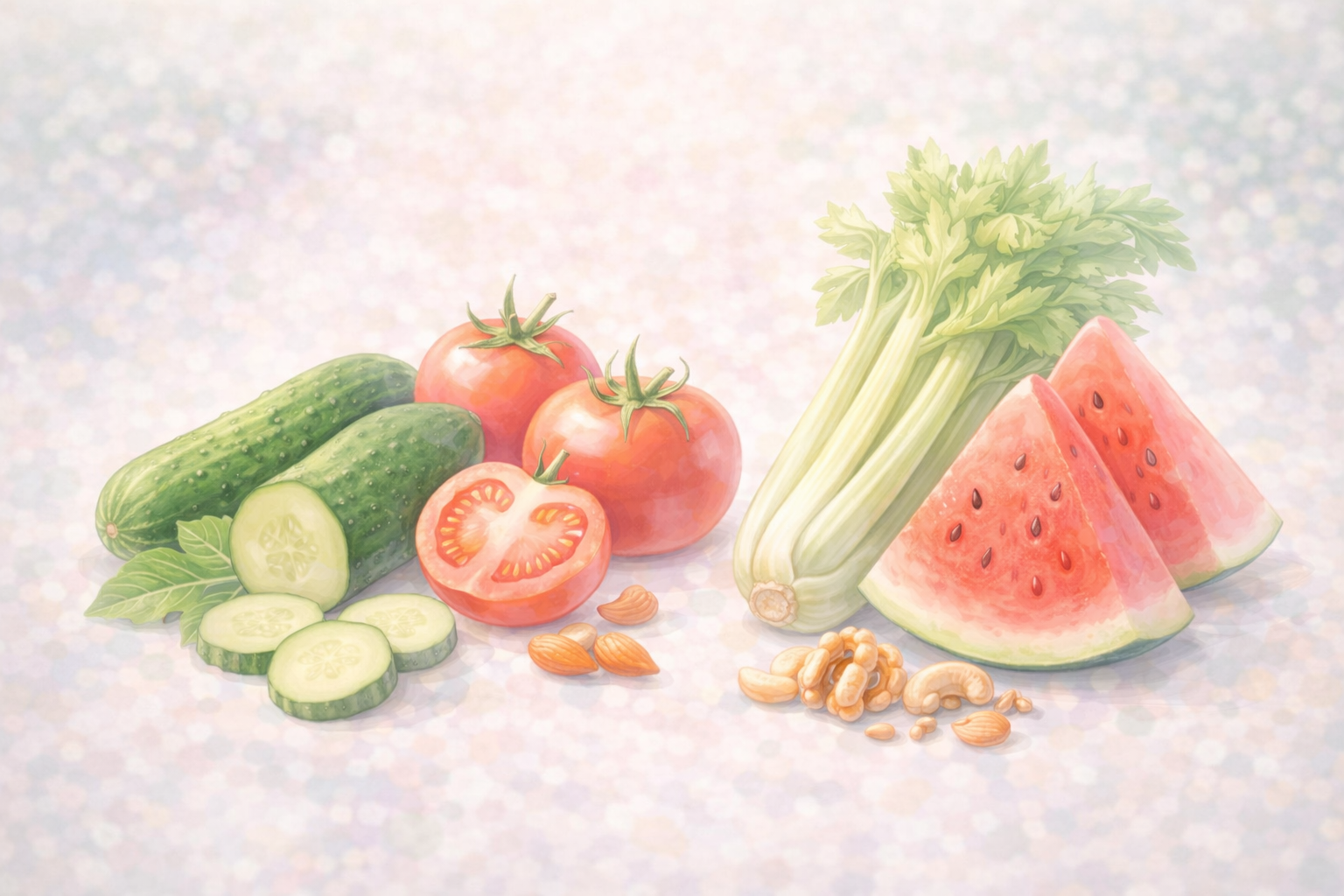 아토피에 좋은 음식 - 수분이 풍부한 음식