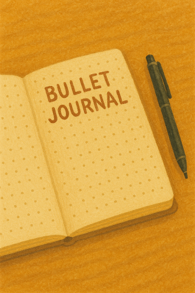 불렛저널 노트와 펜