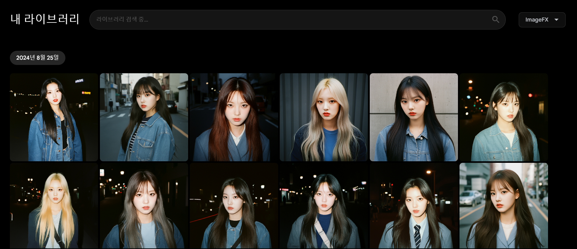 내가 생성한 AI이미지 라이브러리