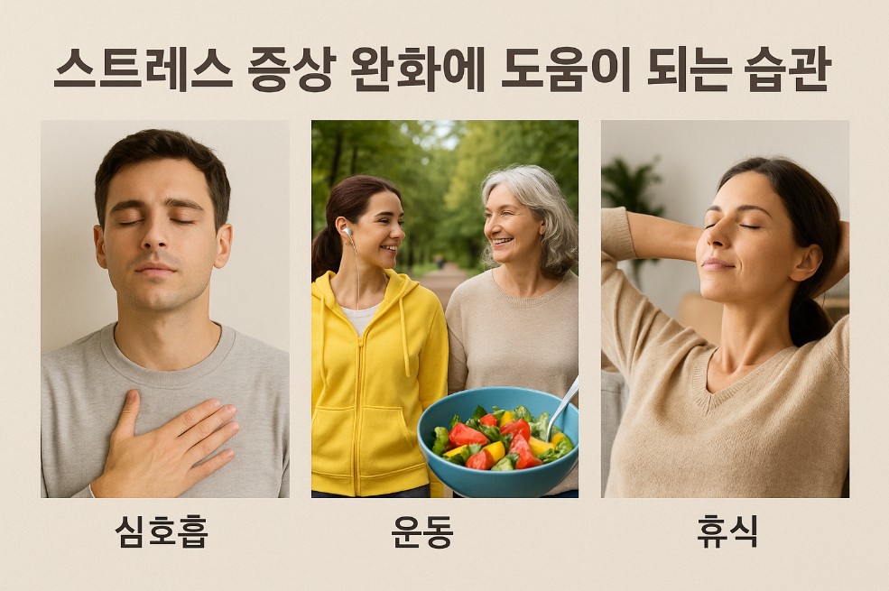 스트레스 증상 완화에 도움이 되는 습관 관련 사진