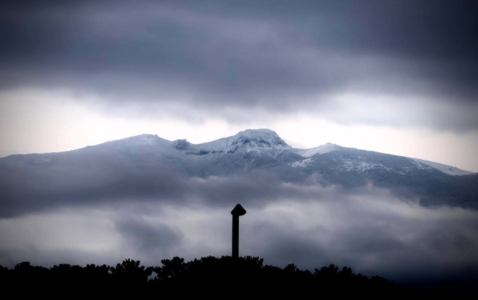 겨울 한라산 전경