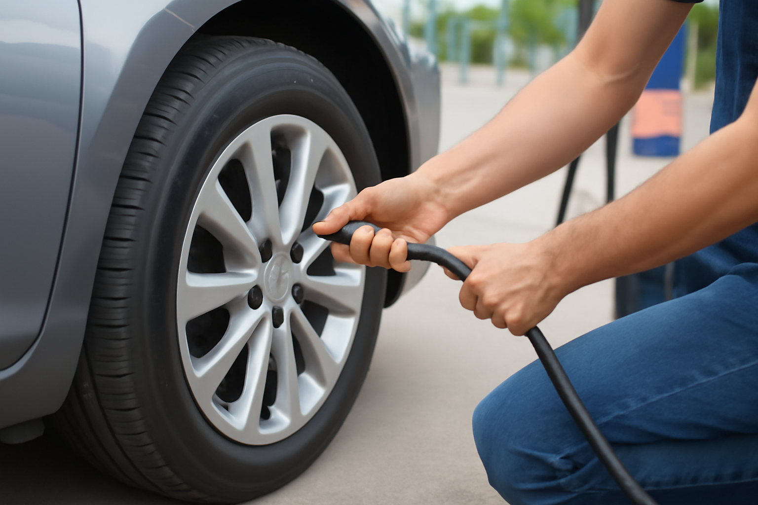 셀프 자동차 공기압 충전 완벽 가이드 ❘ 초보도 쉽게 하는 타이어 공기압 셀프 점검법 관련 사진