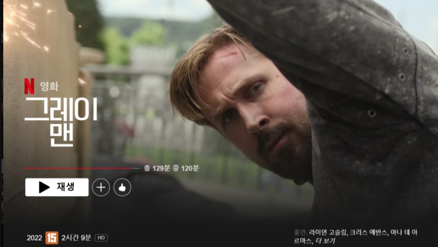 그레이맨 (The Gray Man) 포스터 이미지